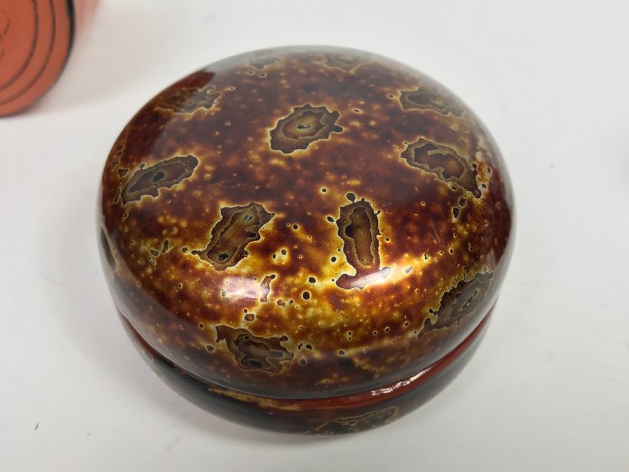 Round Lacquer Nesting Box,  Round Lacquer Box And Cinnabar Box [Photo 10]
