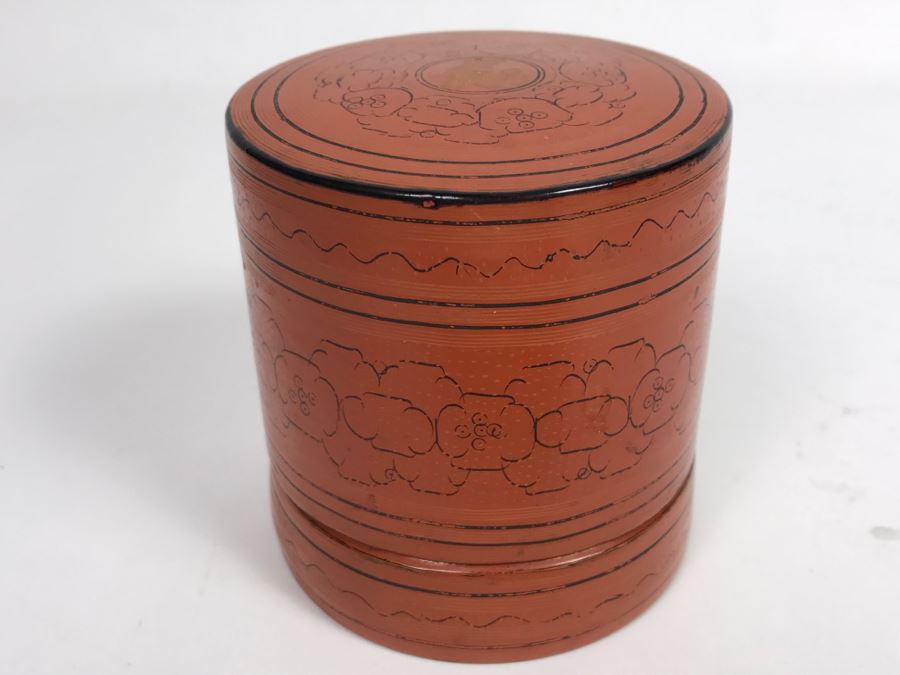Round Lacquer Nesting Box,  Round Lacquer Box And Cinnabar Box [Photo 18]