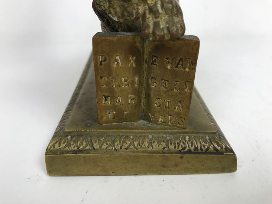 Vintage Winged Lion Brass Bookend Sculpture [Photo 3]