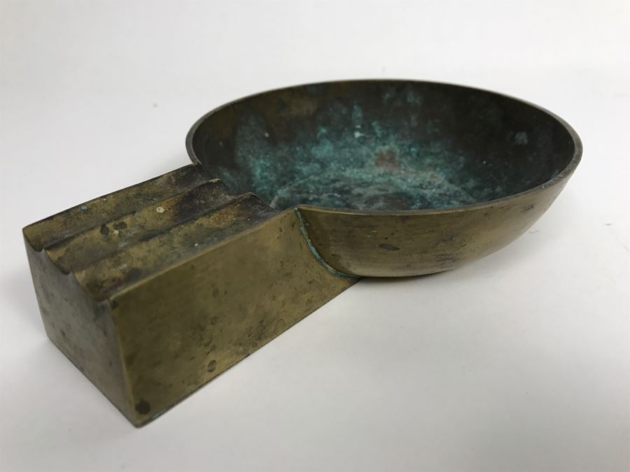 Vintage Chinese Brass Ashtray And Combination Lock [Photo 9]