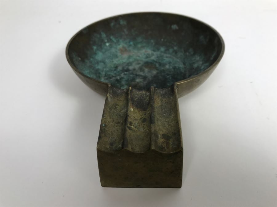 Vintage Chinese Brass Ashtray And Combination Lock [Photo 8]