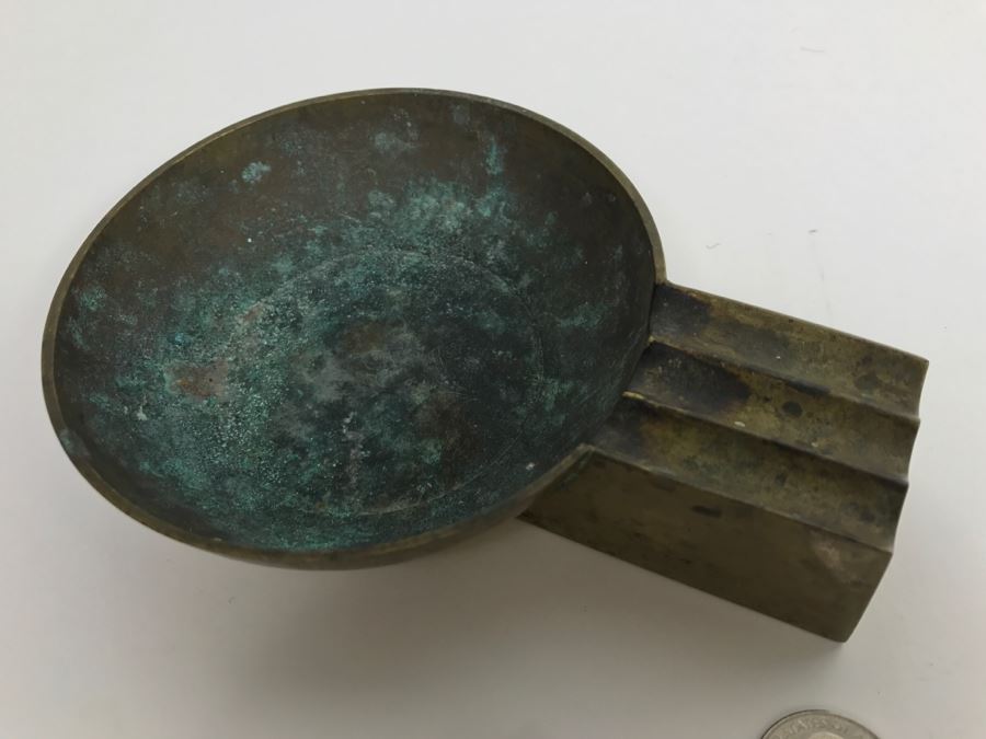 Vintage Chinese Brass Ashtray And Combination Lock [Photo 7]