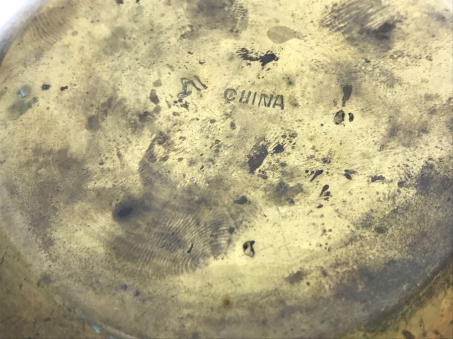 Vintage Chinese Brass Ashtray And Combination Lock [Photo 11]