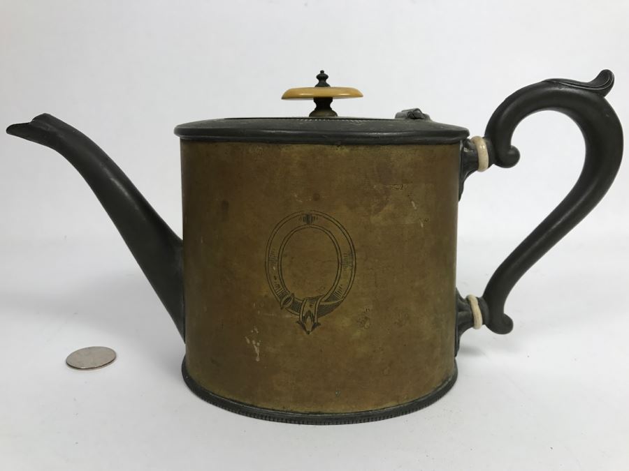 Antique H. Walker & Son Teapot New Castle On Tyme With Chased Design