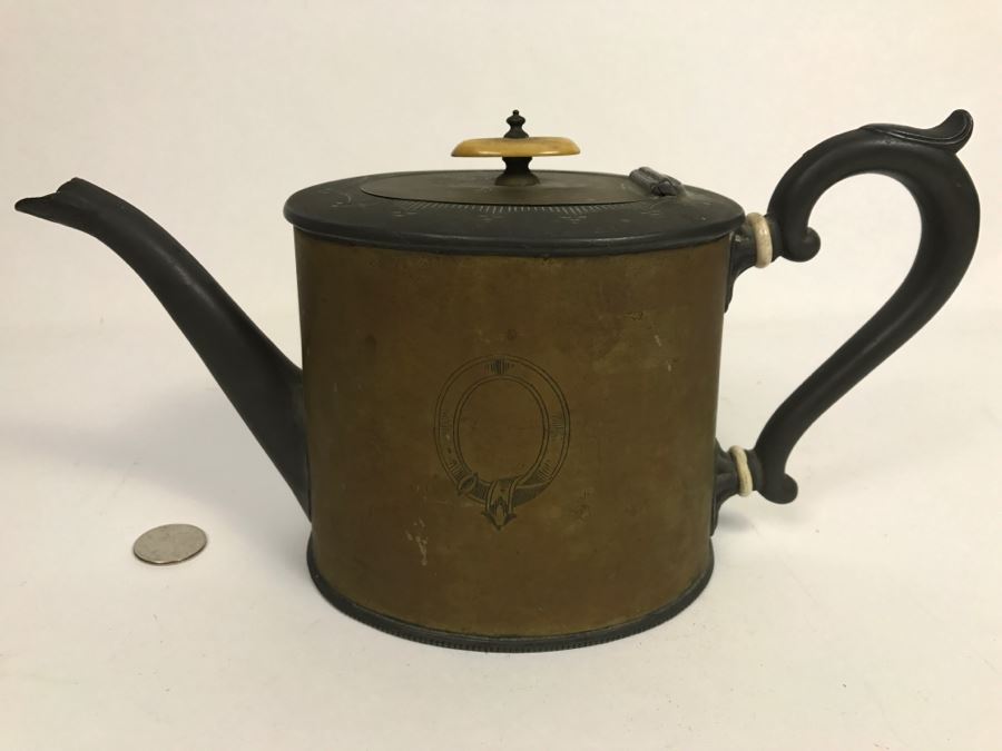 Antique H. Walker & Son Teapot New Castle On Tyme With Chased Design [Photo 4]