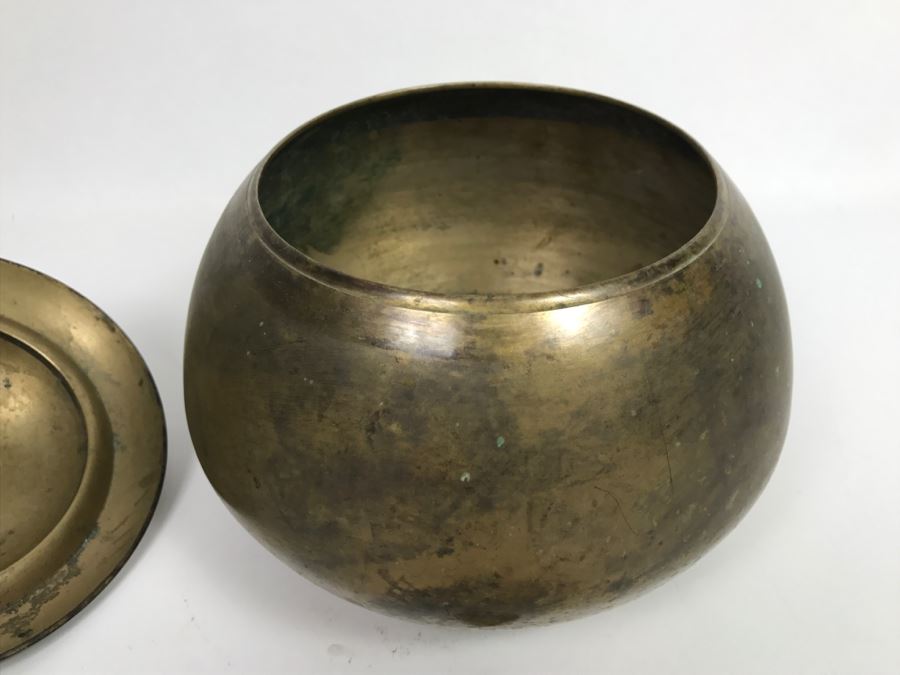 Vintage Signed Metal Korean Food Container With Lid [Photo 10]