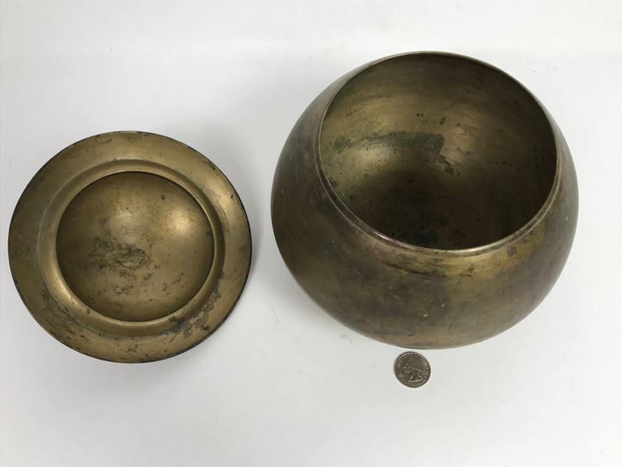 Vintage Signed Metal Korean Food Container With Lid [Photo 8]