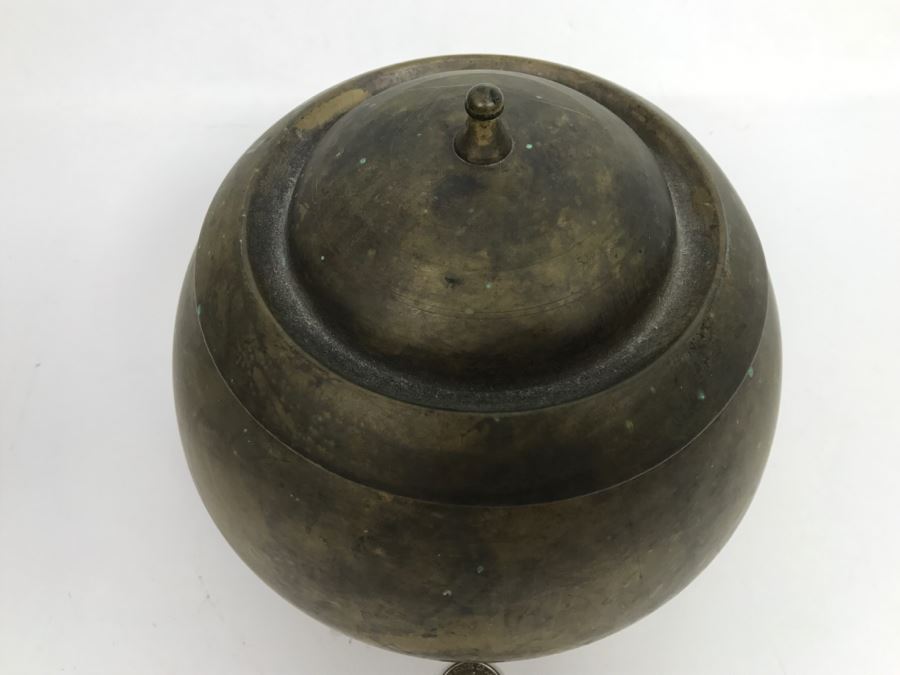 Vintage Signed Metal Korean Food Container With Lid [Photo 7]