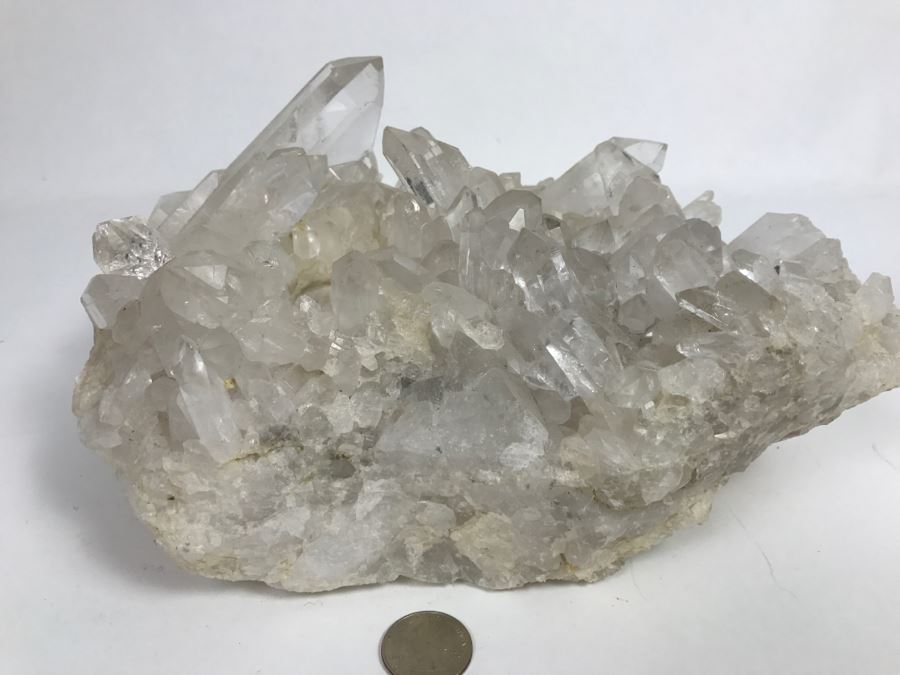 Large Quartz Cluster In Matrix With Two Holes Drilled For Candles [Photo 17]