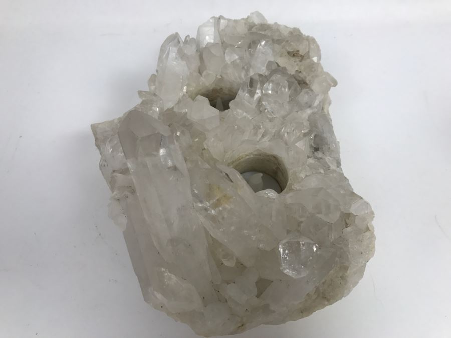 Large Quartz Cluster In Matrix With Two Holes Drilled For Candles [Photo 10]