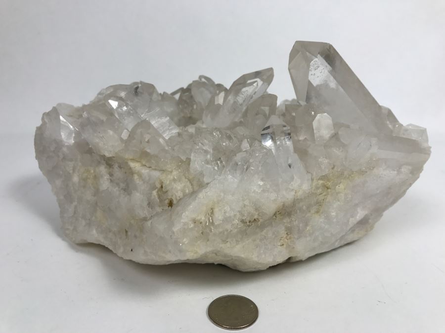 Large Quartz Cluster In Matrix With Two Holes Drilled For Candles [Photo 4]