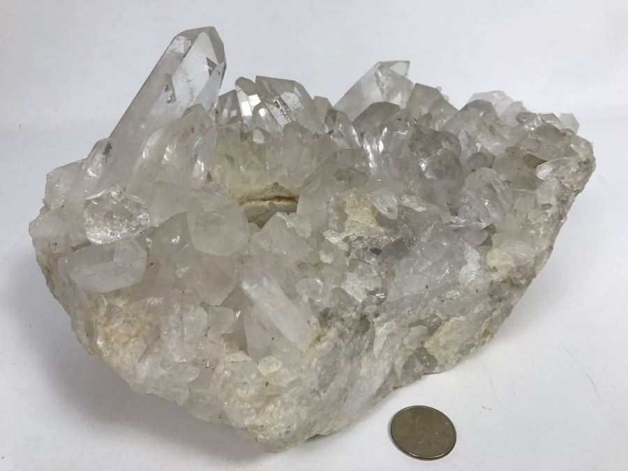 Large Quartz Cluster In Matrix With Two Holes Drilled For Candles [Photo 13]