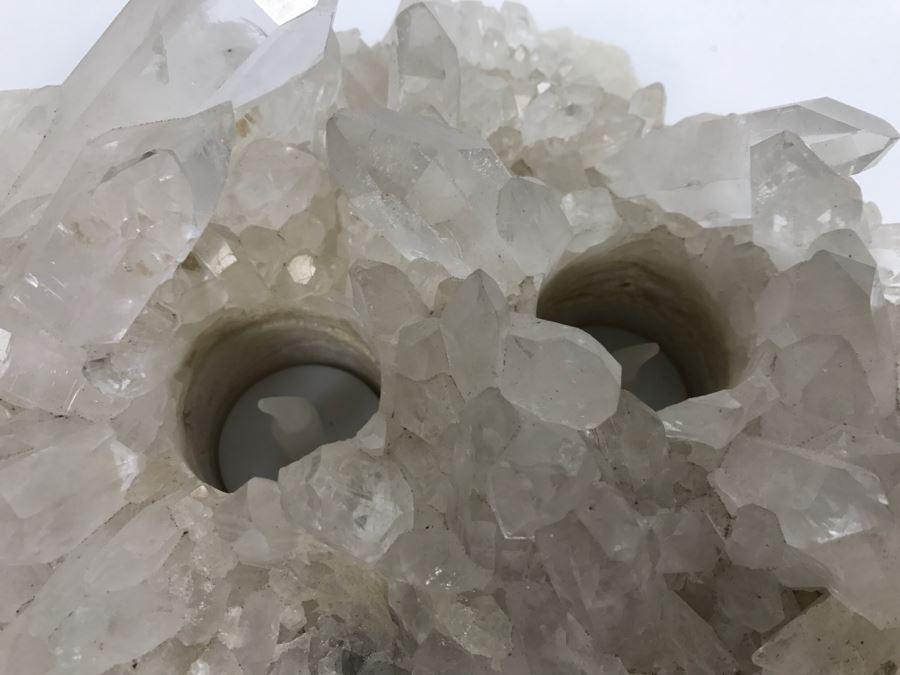 Large Quartz Cluster In Matrix With Two Holes Drilled For Candles [Photo 21]
