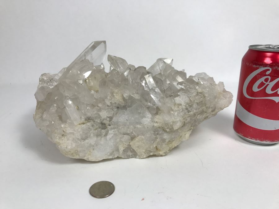 Large Quartz Cluster In Matrix With Two Holes Drilled For Candles [Photo 2]