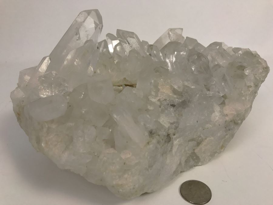 Large Quartz Cluster In Matrix With Two Holes Drilled For Candles [Photo 15]
