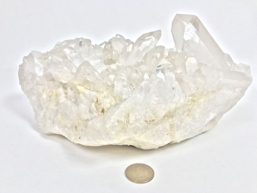 Large Quartz Cluster In Matrix With Two Holes Drilled For Candles [Photo 3]