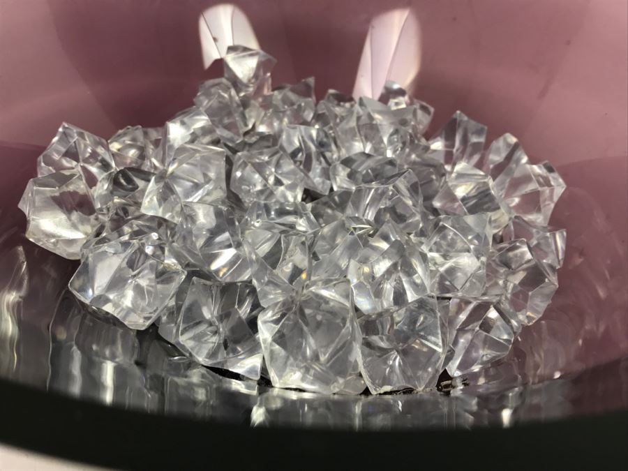 Purple Glass Bowl Filled With Acrylic Rocks [Photo 7]