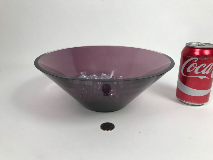 Purple Glass Bowl Filled With Acrylic Rocks [Photo 2]