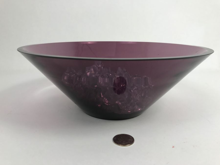 Purple Glass Bowl Filled With Acrylic Rocks [Photo 4]