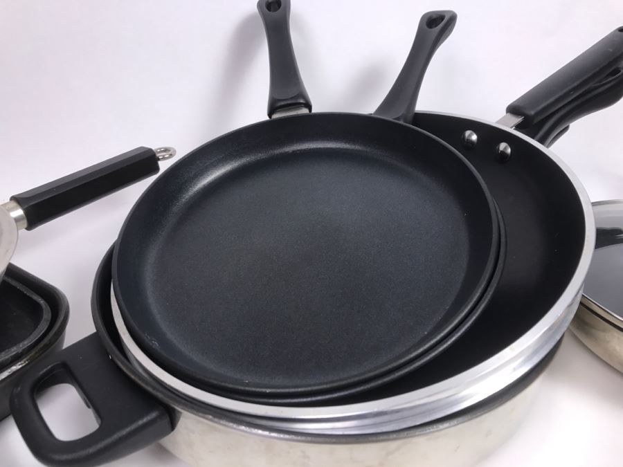 Large Cookware Skillet Pan Lot Featuring Cuisinart, Wearever, Berndes, Meyer Commercial, Tramontina And Cook's Essentials [Photo 6]