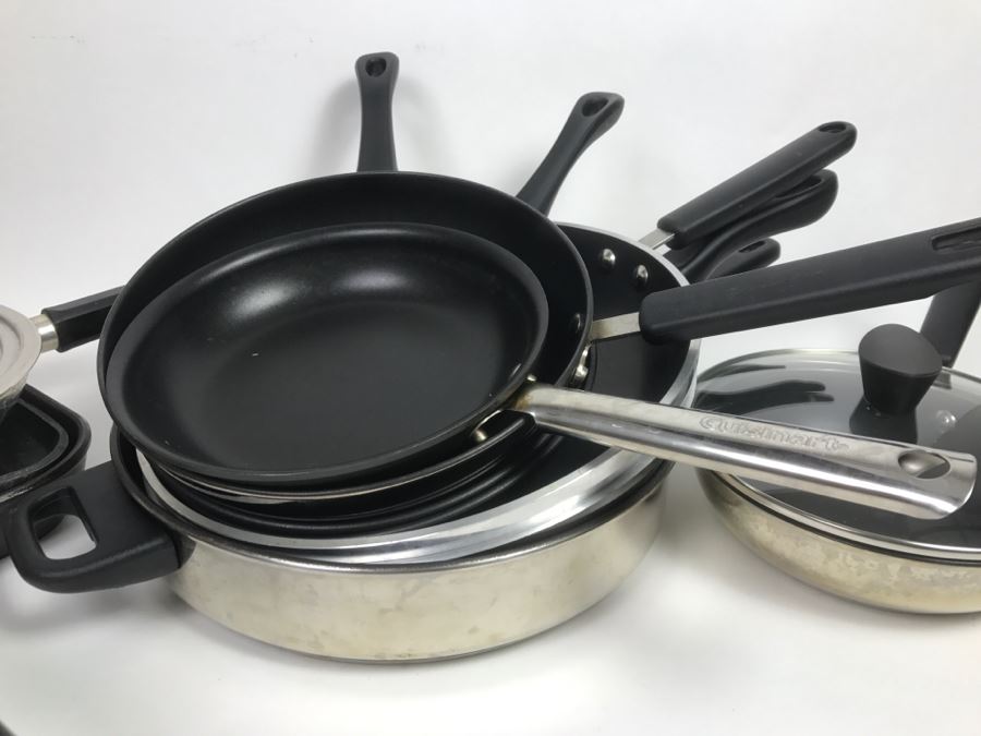 Large Cookware Skillet Pan Lot Featuring Cuisinart, Wearever, Berndes, Meyer Commercial, Tramontina And Cook's Essentials [Photo 2]