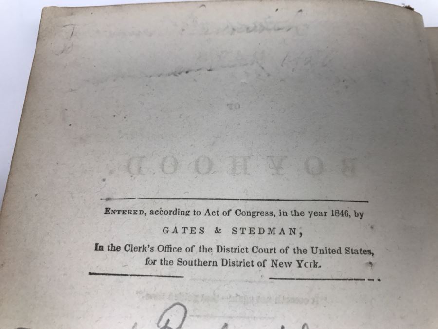 Antique 1863 5th Edition Book Days Of Boyhood Howe & Ferry [Photo 7]