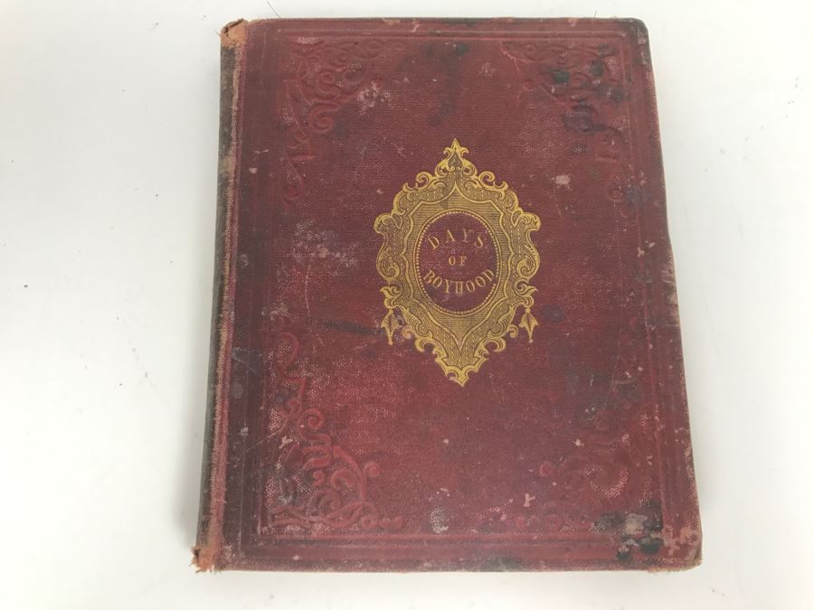 Antique 1863 5th Edition Book Days Of Boyhood Howe & Ferry [Photo 1]