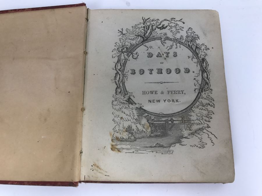 Antique 1863 5th Edition Book Days Of Boyhood Howe & Ferry [Photo 5]