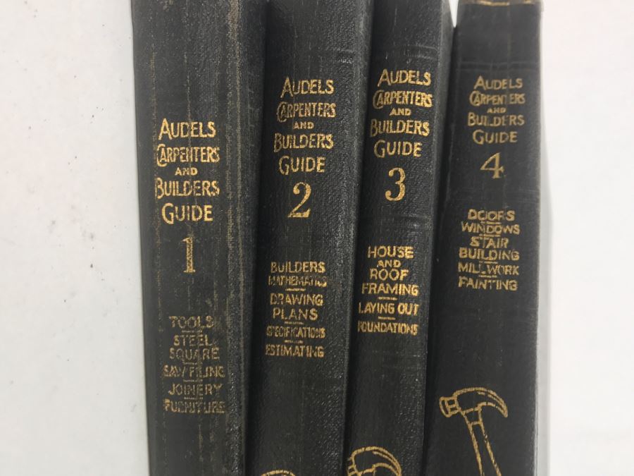 Set Of (4) Vintage 1927 Books Audels Carpenters And Builders Guides [Photo 2]