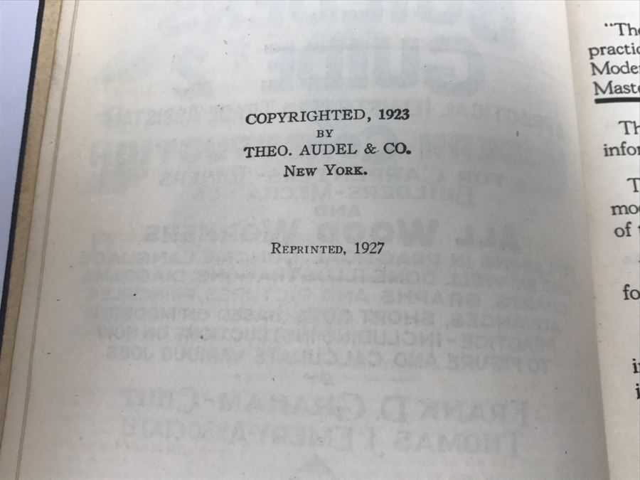 Set Of (4) Vintage 1927 Books Audels Carpenters And Builders Guides [Photo 14]