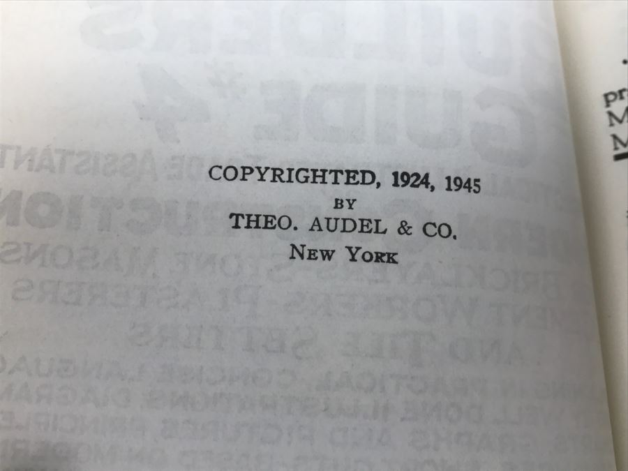 Vintage 1945 Set Of Audels Masons And Builders Guide Books [Photo 12]