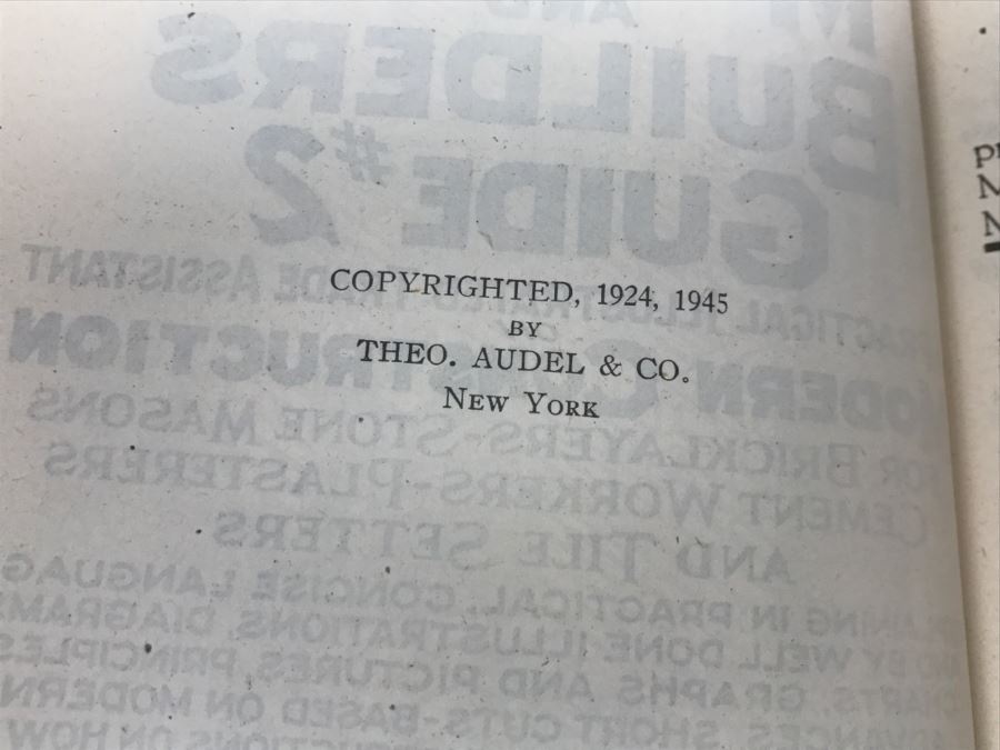 Vintage 1945 Set Of Audels Masons And Builders Guide Books [Photo 10]