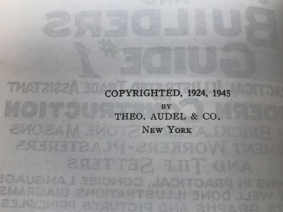 Vintage 1945 Set Of Audels Masons And Builders Guide Books [Photo 9]