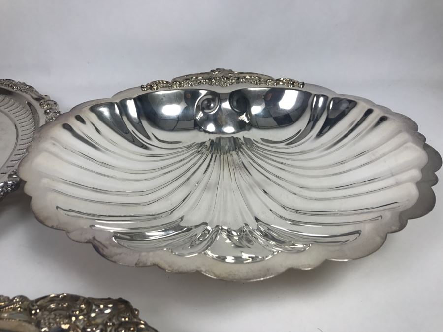 Set Of (3) Silverplate Trays Baroque By Wallace [Photo 7]