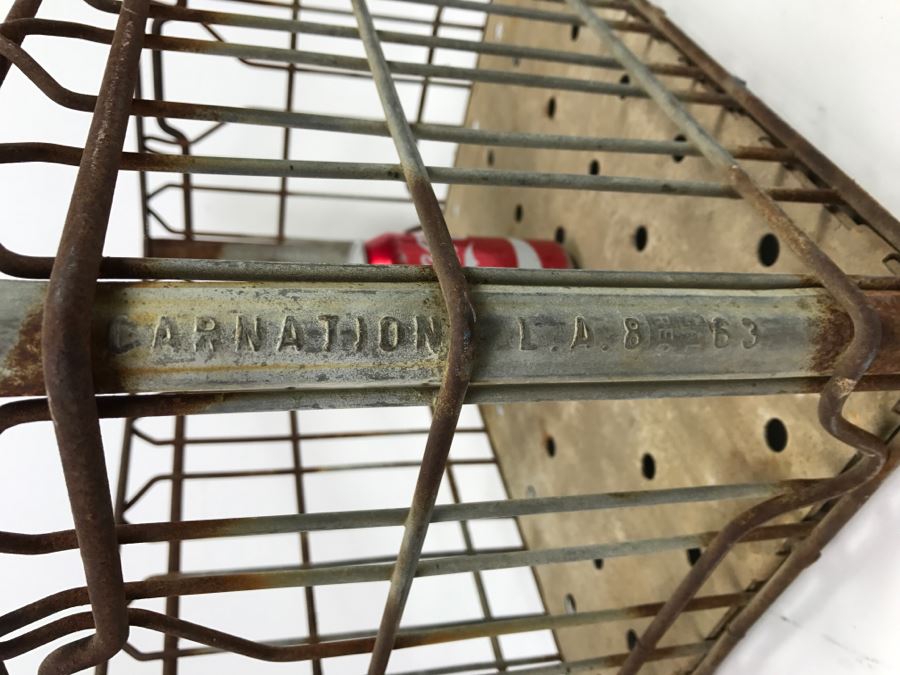 Vintage Industrial Carnation Milk Crate L.A. [Photo 4]