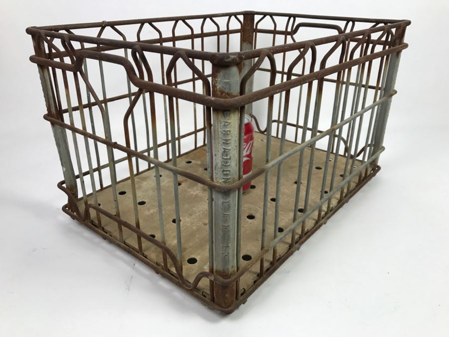 Vintage Industrial Carnation Milk Crate L.A. [Photo 2]