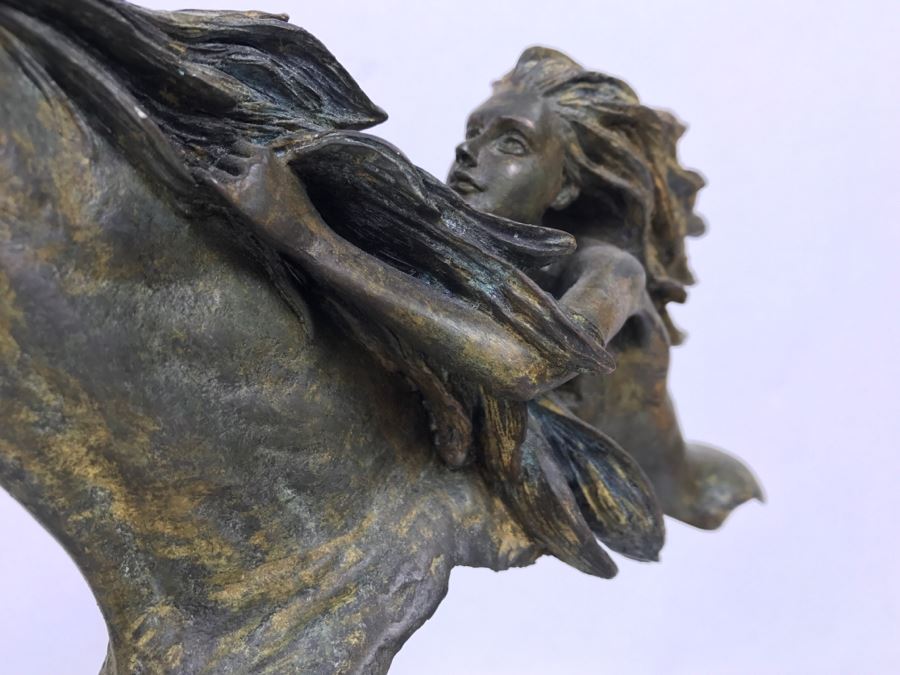 Ebano Bronze Sculpture Galloping On Rock Crystal Marble Base From Casasola Collection Made In Spain Estimate $1,000 [Photo 11]