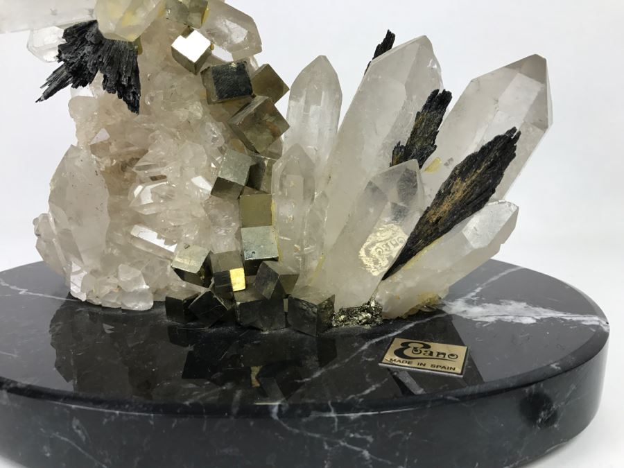 Ebano Bronze Sculpture Galloping On Rock Crystal Marble Base From Casasola Collection Made In Spain Estimate $1,000 [Photo 4]