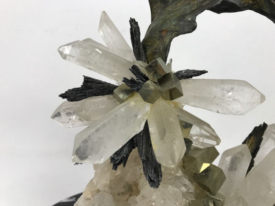 Ebano Bronze Sculpture Galloping On Rock Crystal Marble Base From Casasola Collection Made In Spain Estimate $1,000 [Photo 2]