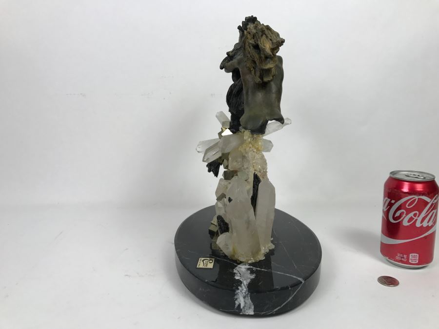 Ebano Bronze Sculpture Galloping On Rock Crystal Marble Base From Casasola Collection Made In Spain Estimate $1,000 [Photo 26]