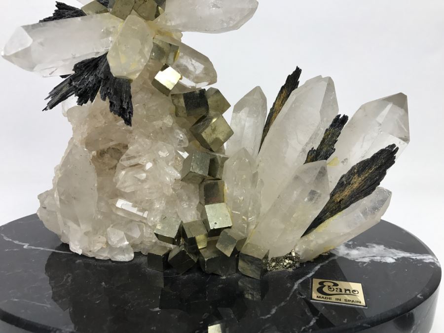 Ebano Bronze Sculpture Galloping On Rock Crystal Marble Base From Casasola Collection Made In Spain Estimate $1,000 [Photo 3]