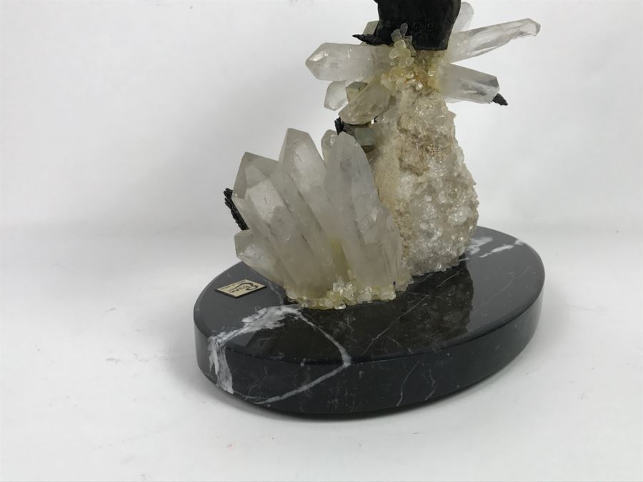 Ebano Bronze Sculpture Galloping On Rock Crystal Marble Base From Casasola Collection Made In Spain Estimate $1,000 [Photo 22]