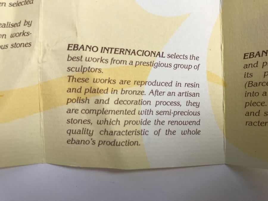 Ebano Bronze Sculpture Sunset With Amethyst From The Vidal Collection With Amethyst And Rock Crystals Estimate $1,100 [Photo 34]