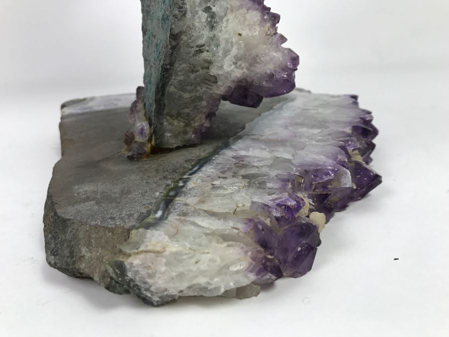 Ebano Bronze Sculpture Sunset With Amethyst From The Vidal Collection With Amethyst And Rock Crystals Estimate $1,100 [Photo 29]
