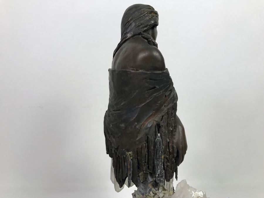 Ebano Bronze Sculpture Sunset With Amethyst From The Vidal Collection With Amethyst And Rock Crystals Estimate $1,100 [Photo 28]