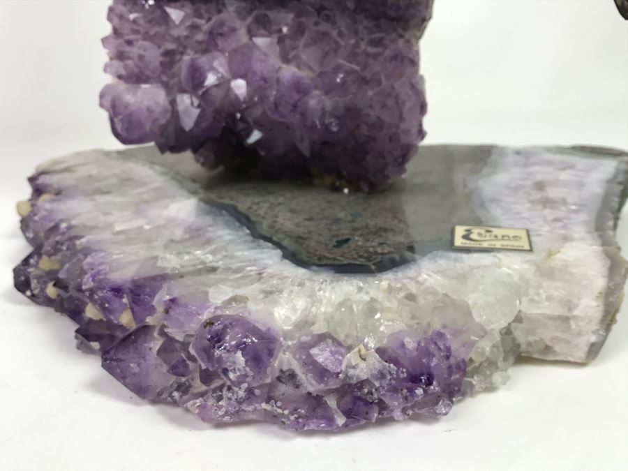 Ebano Bronze Sculpture Sunset With Amethyst From The Vidal Collection With Amethyst And Rock Crystals Estimate $1,100 [Photo 6]