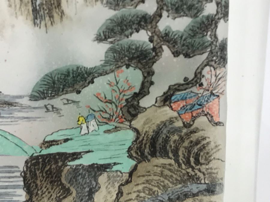 Vintage Signed Asian Snuff Bottle Reverse Painted Landscape Scenes [Photo 8]