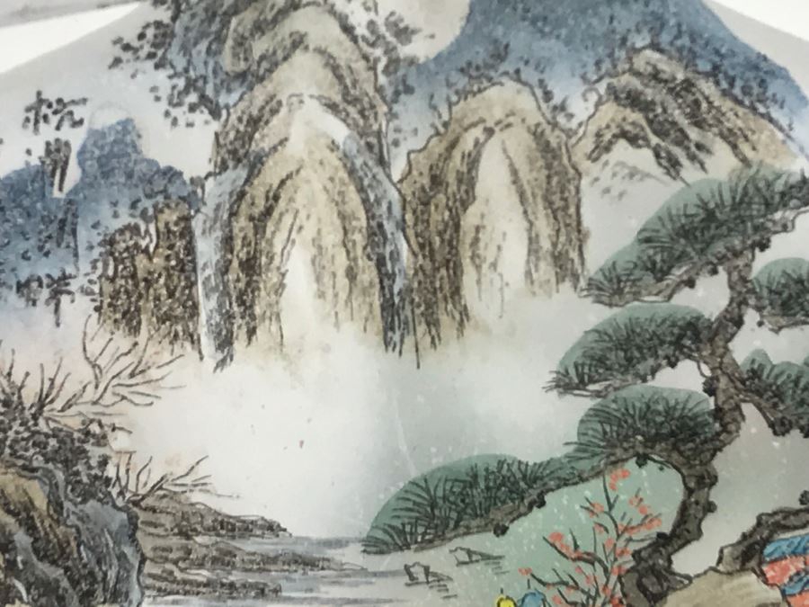 Vintage Signed Asian Snuff Bottle Reverse Painted Landscape Scenes [Photo 9]