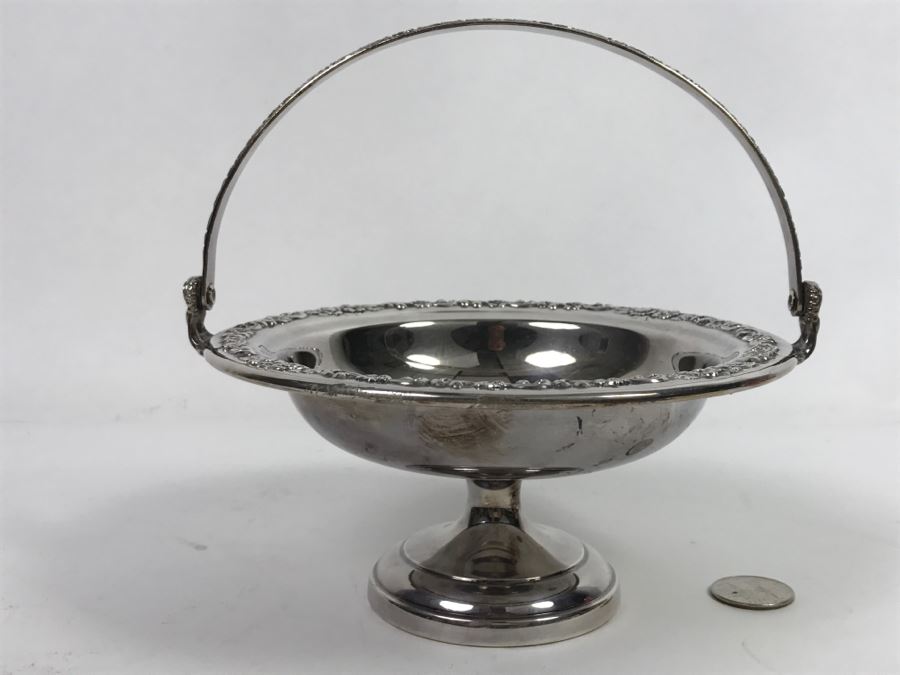 Footed Silverplate Bowl With Handle [Photo 2]