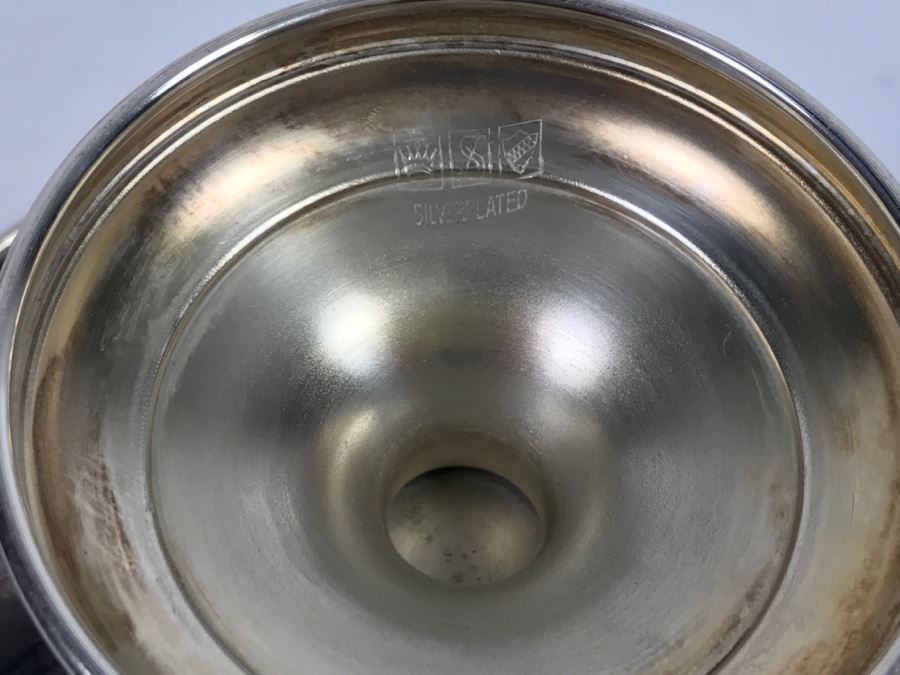 Footed Silverplate Bowl With Handle [Photo 6]